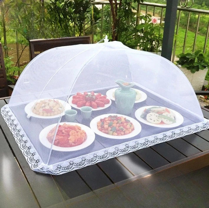 Description Picture 2 of itemFoldable Food Mesh Cover Fly Anti Mosquito Pop-Up Umbrella Meal Vegetable Fruit Breathable Cover Kitchen Accessories
