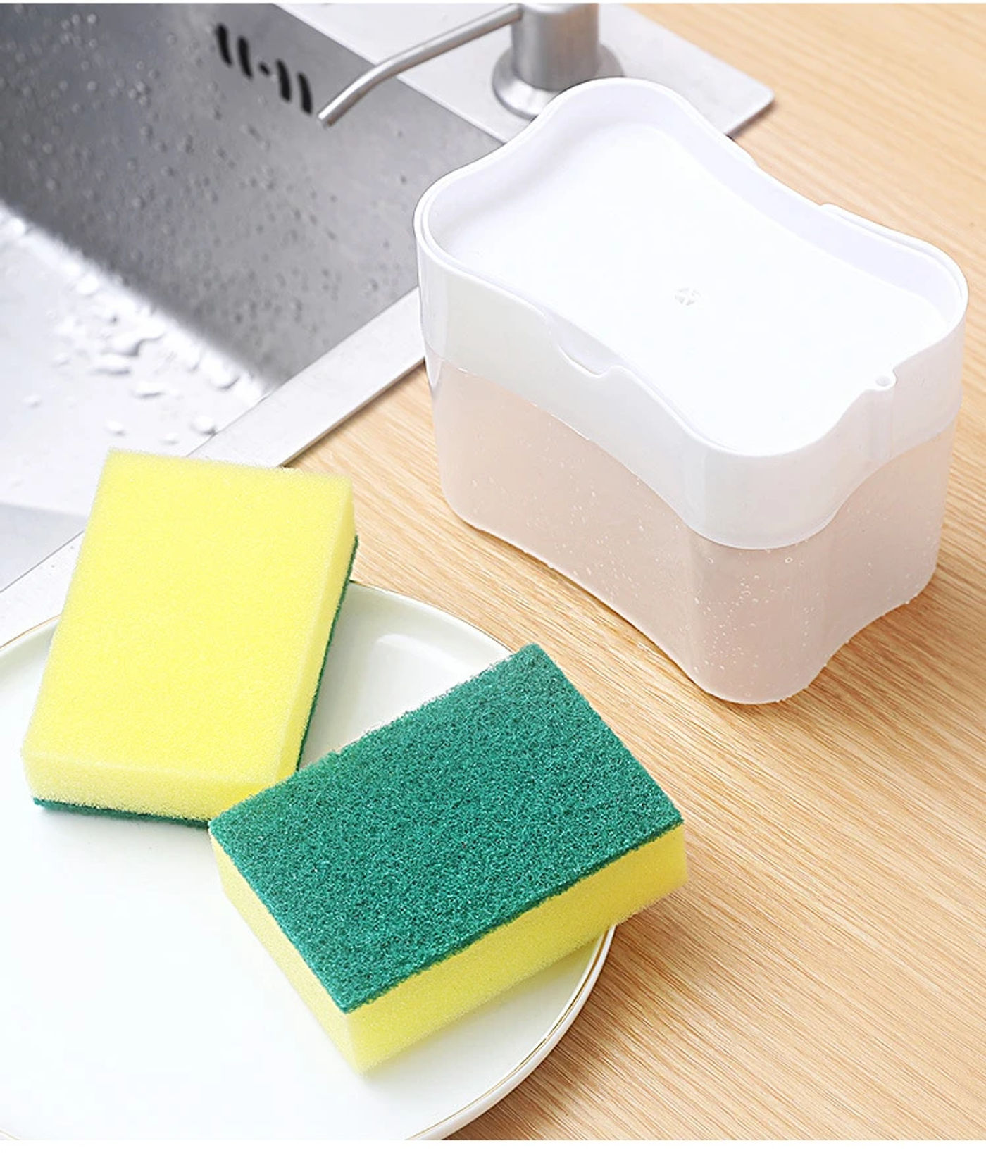 Description Picture 6 of itemAutomatic Soap Dispenser Bottle For Liquid Soap Kitchen Sponge Dispenser Ditchen Manual Soap Dispenser