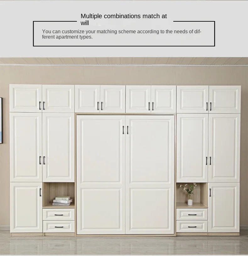 Description Picture 4 of itemInvisible Multifunctional Wardrobe Integrated Folding Bed, Combination Study Room Bedroom Hidden Wall Cabinet Bed  Bedroom Set