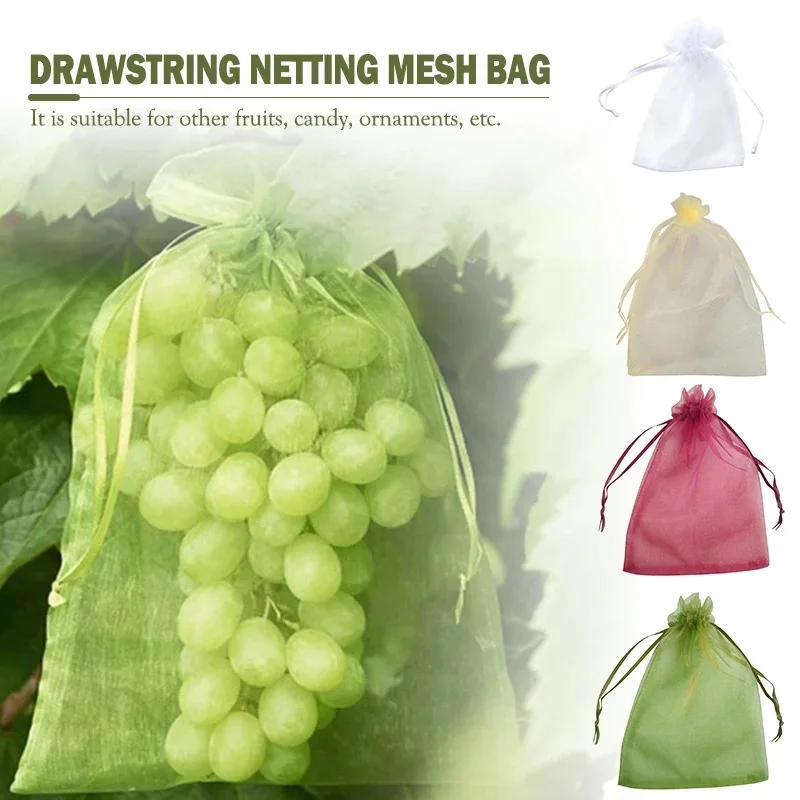 Description Picture 2 of itemStrawberry Grape Protection Sac Pest Control Anti-Bird Garden Netting Bags Fruit Protection Bags for Plantas Vegetable Grow Bags