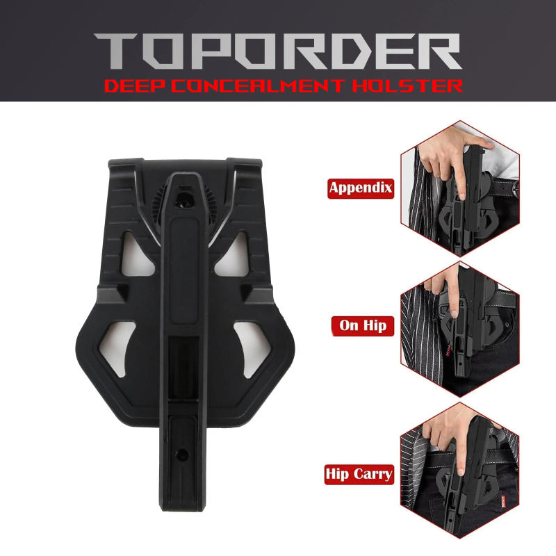 Description Picture 3 of itemZDTactical Pistol Holster Hides Left Gun Holster Airsoft Hunting Holster Belt GunCasefor Glock 9mm /SW40/357 Airsoft Accessories