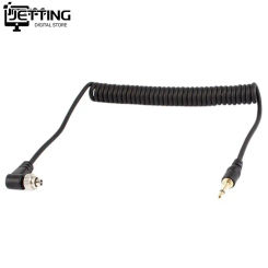 Camera Flashes Accessories 3.5mm to Male PC Flash Sync Cable Screw Lock for Trigger Studio Light