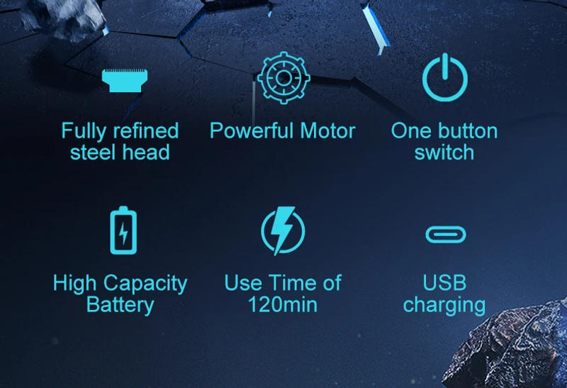 Description Picture 3 of itemSmall hair clipper for home use, replaceable nozzle supports USB charging, small size and easy to carry.