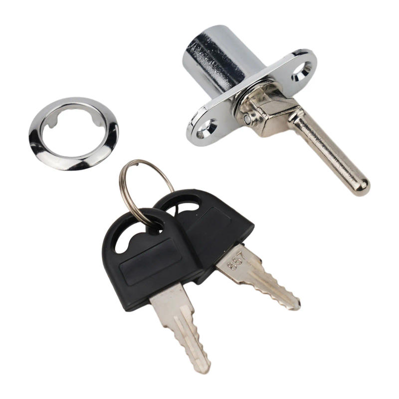 Description Picture 5 of itemHome Improvement Shutter Aluminium Alloy Door Drawer Lock 1pc Beautiful Processing Bright Chrome Zinc Alloy 16/19mm