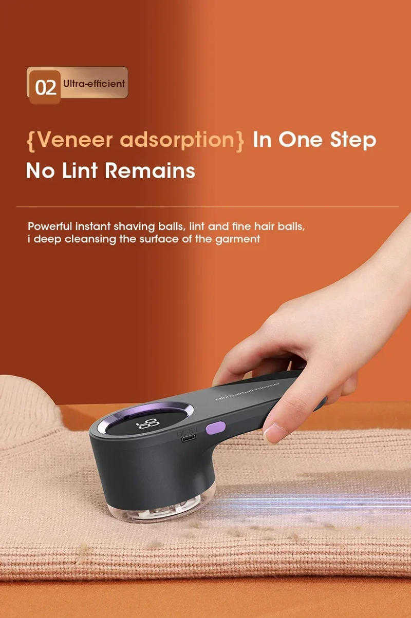 Description Picture 6 of itemElectric Hairball Trimmer Household Clothes Shaver Fabric Lint Remover USB Rechargeable Fluff Fabric Shaver Cleaning Device