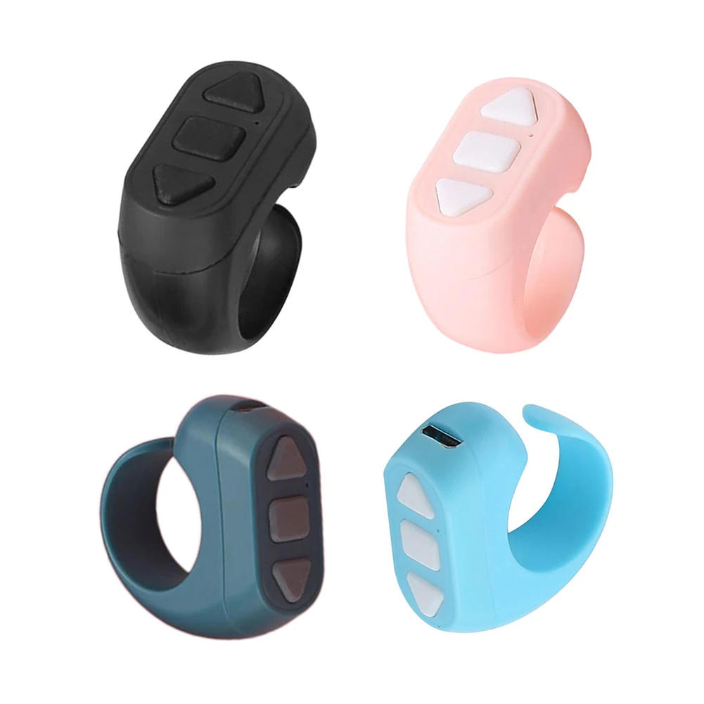 Description Picture 2 of itemRechargeable Wireless Bluetooth Shutter Release Button Mini Fingertip Ring Remote Control Phone Selfie Controller Self-Timer