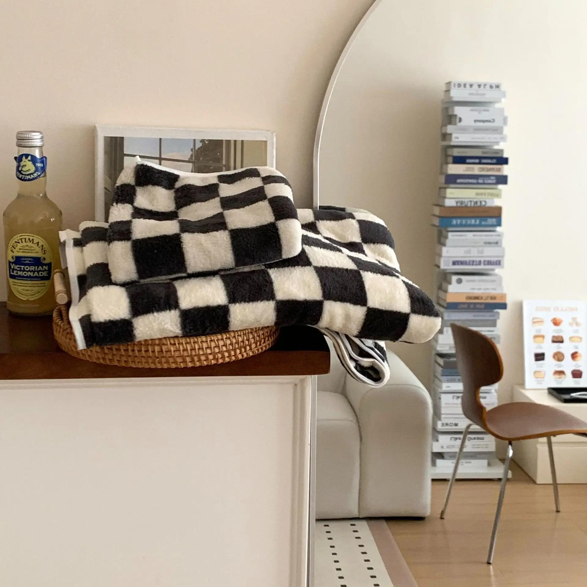 Description Picture 6 of itemBlack White Checkerboard Large Size Bathroom Towels for The Face Half Body Bath Quick Drying Microfiber Towels Bathrobe Shower