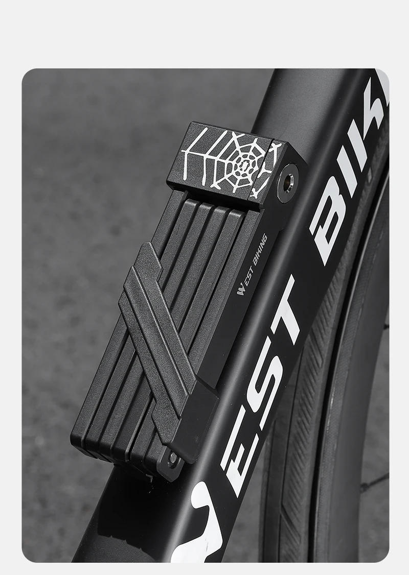 Description Picture 5 of itemWEST BIKING Portable Bicycle Folding Lock Security Durable Anti-Theft Scooter Electric Bike Padlock MTB Road Bike Accessories