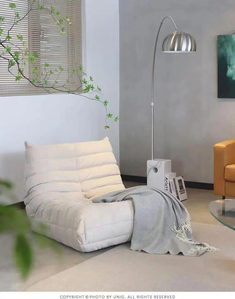 Description Picture 6 of itemCorduroy sofa coverCaterpillar can lie and sleep on balcony, lounge chair, living room, bedroom, small sofa, Nordic single couch