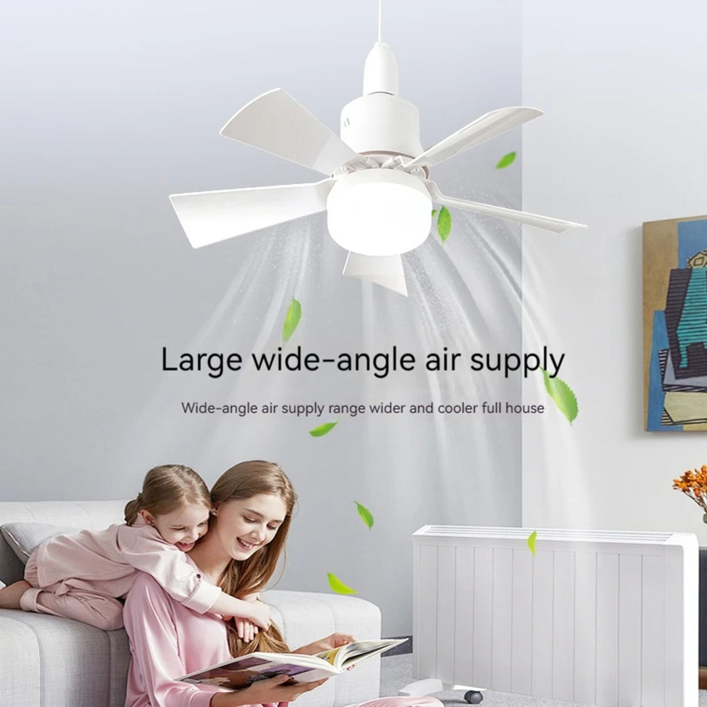 Description Picture 2 of itemCeiling Fan Light LED 30w E27 With Remote Control for Dimming Modern Smart Suitable For Living Room Study Household Use 85-265v
