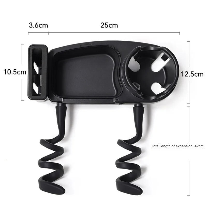 Description Picture 3 of itemMultifunctional Baby Stroller Snack Box Dinner Table Tray Storage Accessorie 3-in-1 Winding Fixing for Toddler Infant Cup Holder