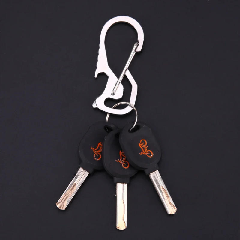 Description Picture 6 of itemLifter Hex Driver Bottle Opener Keychain RingKeychain Hook Outdoor Stainless Steel Carabiner Cap Multi Tool Hiking Accessories