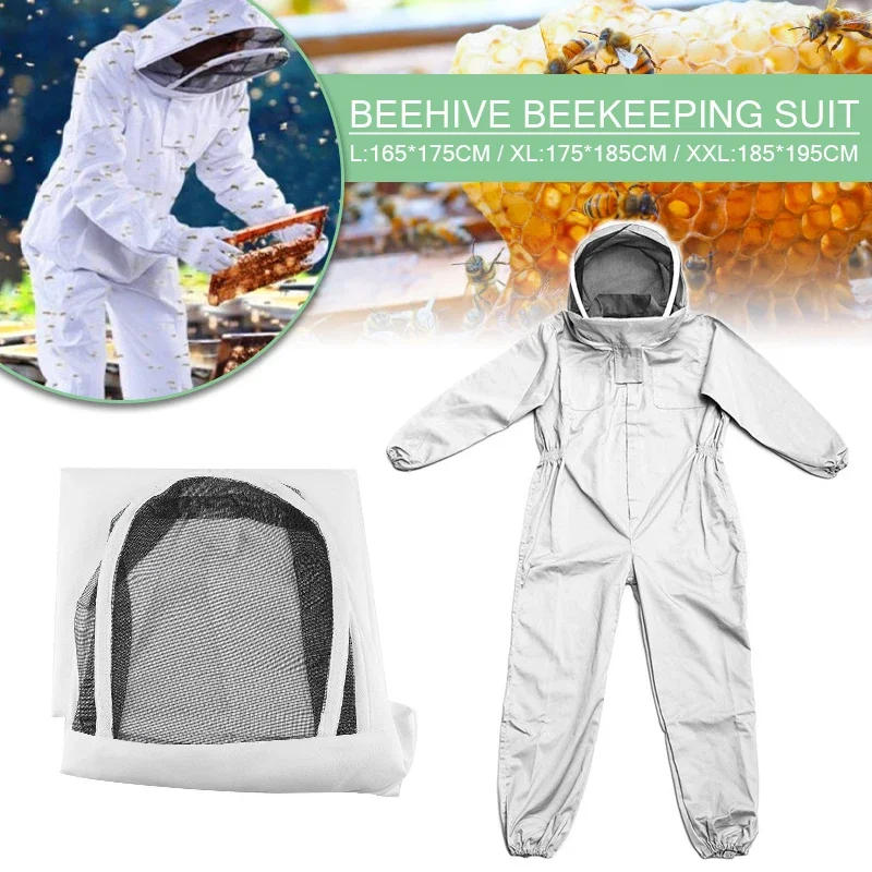 Description Picture 2 of itemFull Body Beekeeping Clothing Professional Beekeepers Bee Protection Beekeeping Suit Safty Veil Hat Dress All Body Equipment