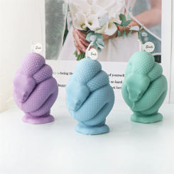 3D Fierce Snake Crouch Pillar Silicone Candle Mold DIY Snake Crouch Pillar Tool Halloween Day Handmade Soap Plaster Candle Mold