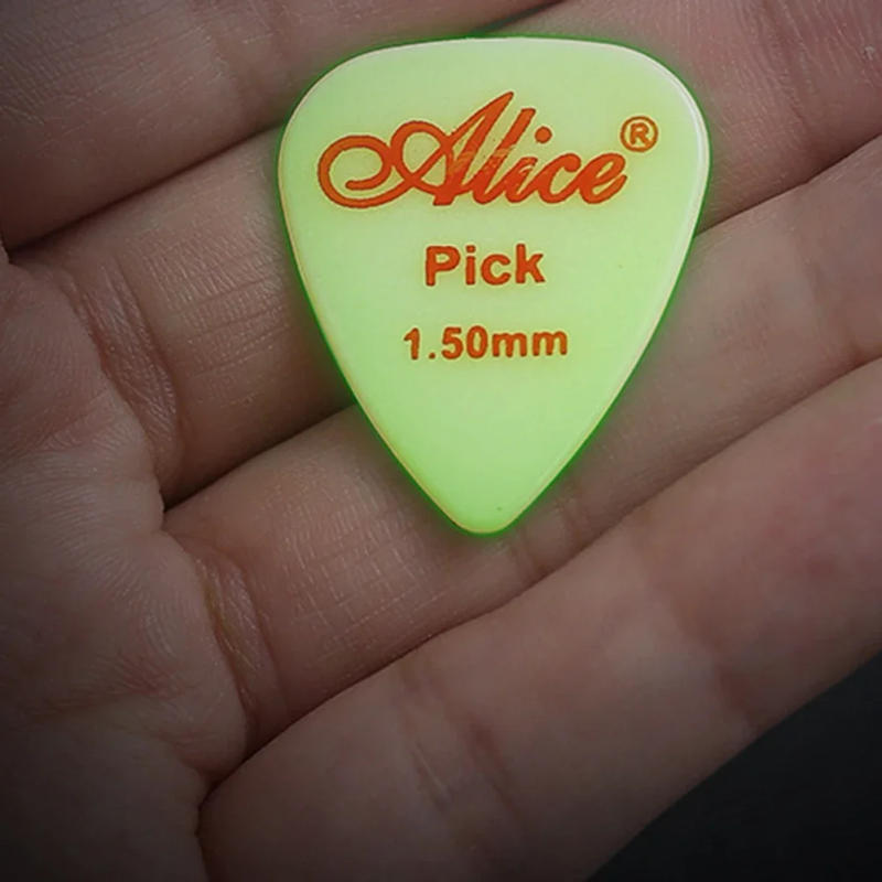 Description Picture 2 of itemAlice Luminous Guitar Picks Fluorescent 0.58/0.71/0.81/0.96/1.2/1.5mm 25mm * 30mm 6 Pcs Acoustic Electric Guitars