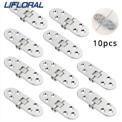 10pcs Zinc Alloy 180 Degree Rustproof Door Hinge Flush Hinges Cabinet Hinges Door Semicircle Hinges Furniture Accessories