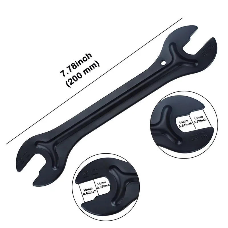 Description Picture 3 of item1/2PCS Bicycle Hub Pedal Repair Wrench Bicycle Repair Tool Bike Wheel Hub Axle Cone Adjuster Pedal Spanner for MTB 13/14/15/16mm