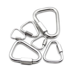 1 pcs Quick Link Marine Grade Triangle Stainless Steel Triangle Connecting Ring Triangle Lock Rock Climbing Equipment Chain