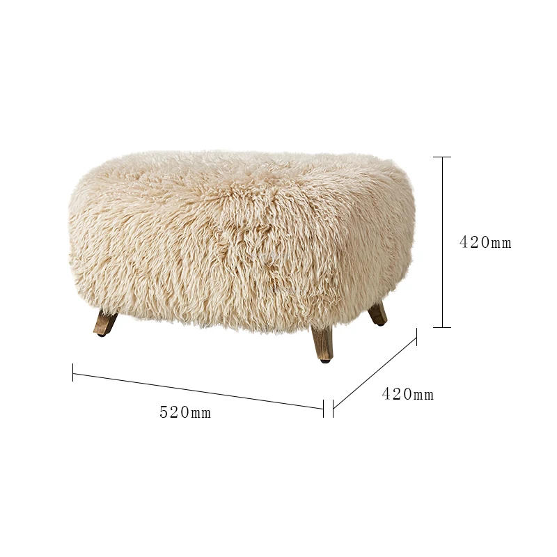 Description Picture 3 of itemNordic Fabric Living Room Chairs Home Bedroom Back Armchair Light Luxury Creative Living Room Wooden Lounge Chairs with Pedal