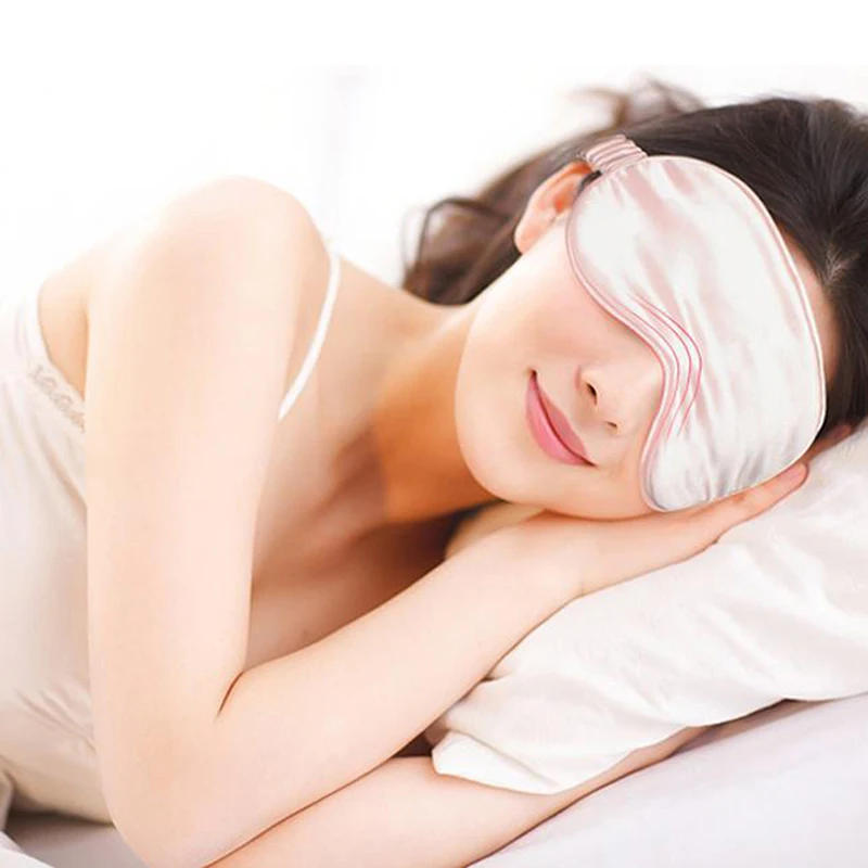 Description Picture 5 of itemBlock Out Light Soft Padded Silk Sleep Masks Blindfold Sleeping Eye Patch Masks Block Out Light with Universal Eye Protect Tools