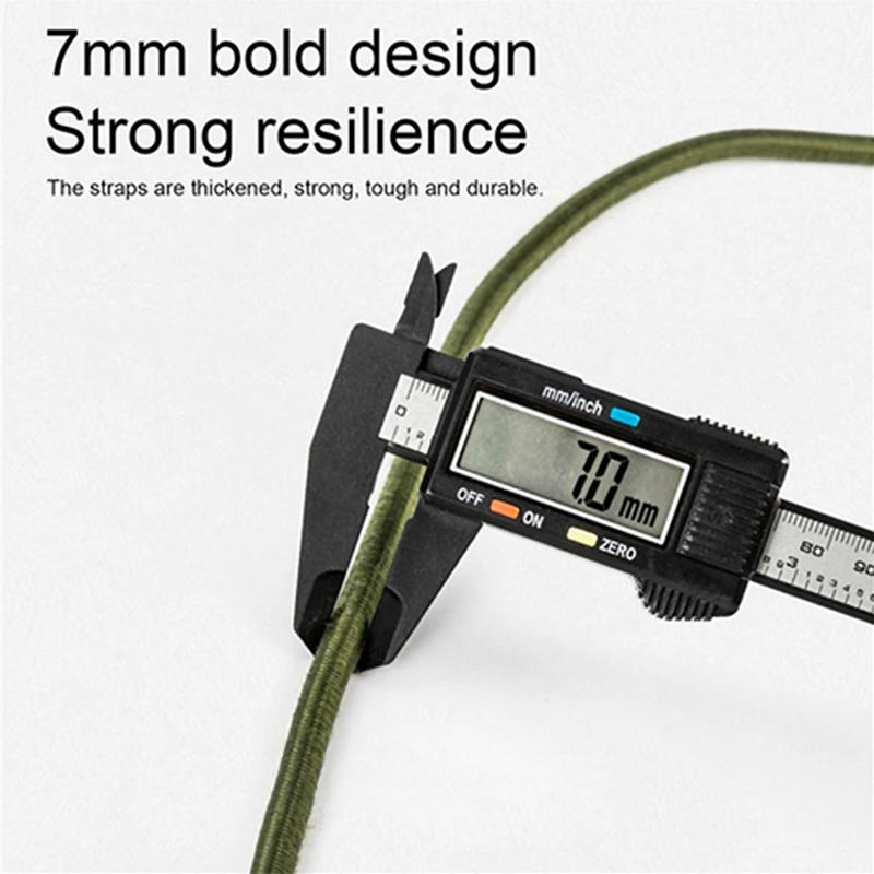 Description Picture 6 of item5 Types 7MM Bungee Cords with Black Hooks Stretch Elastic Ropes Lightweight for Bikes Car Luggage Packing Roof Rack Strap