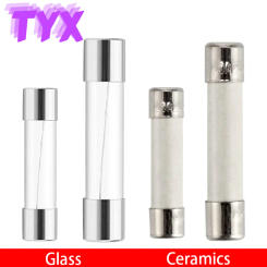 20PCS 5x20 6x30mm Ceramic Glass Fuse 250V 0.2A 0.5A 1A 2A 3A 5A 6A 8A 10A 15A 5*20 6*30 The Multimeter Fuses Auto Insurance Tube