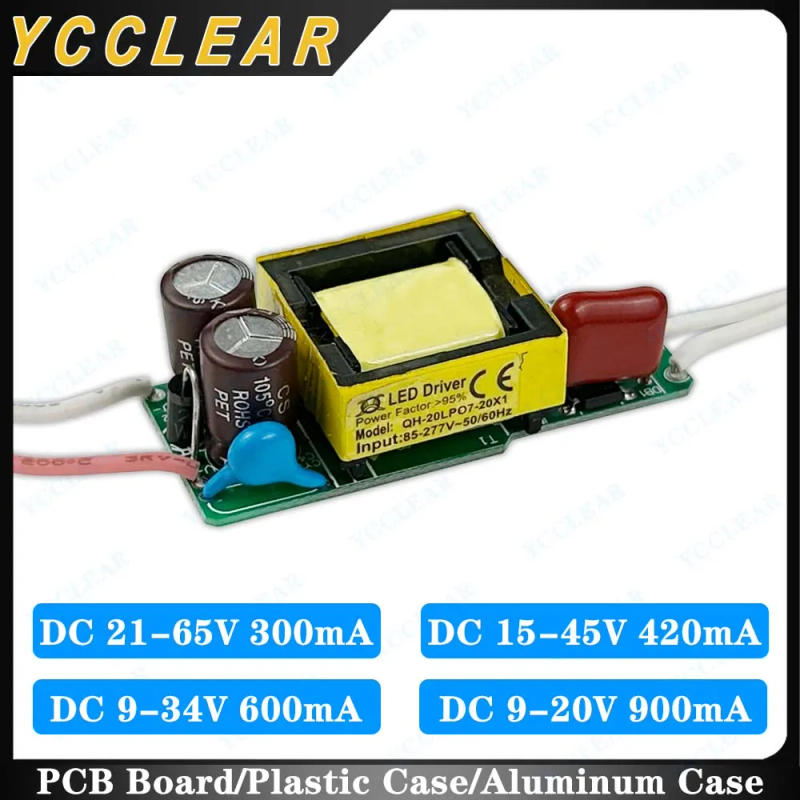 Description Picture 2 of itemLED Driver DC 21-65V 15-45V 9-34V 9-20V 900mA 600mA 420mA 300mA Lighting Transformers For 7W 10W 12W 15W 18W 20W Power Supply