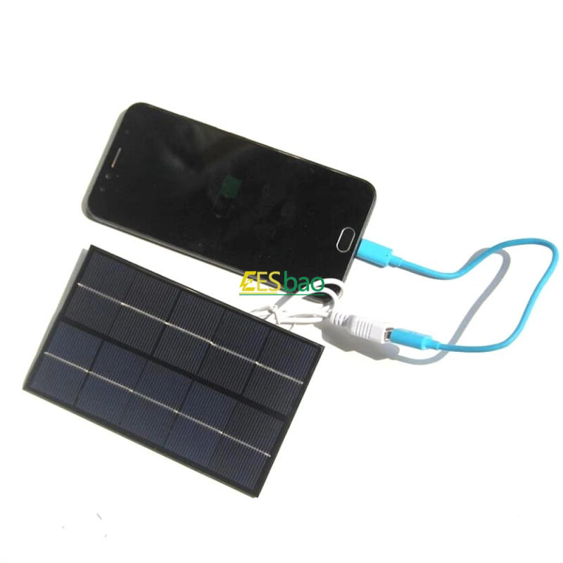 Description Picture 5 of itemUSB Solar Panel Outdoor 5W 5V Portable Solar Charger Pane Climbing Fast Charger Polysilicon Travel DIY Solar Charger Generator