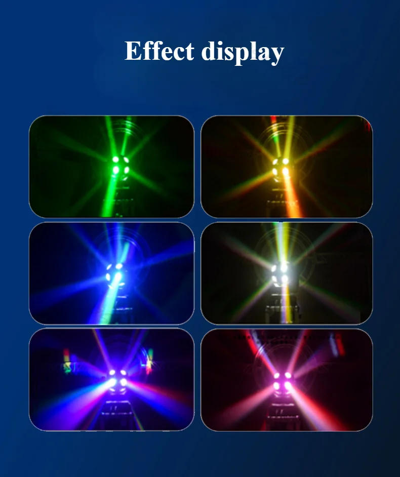 Description Picture 6 of itemDual Arm Beam LED Stage Lighting KTV Bar Atmosphere Lighting Bar Rotating Laser Moving Head Light