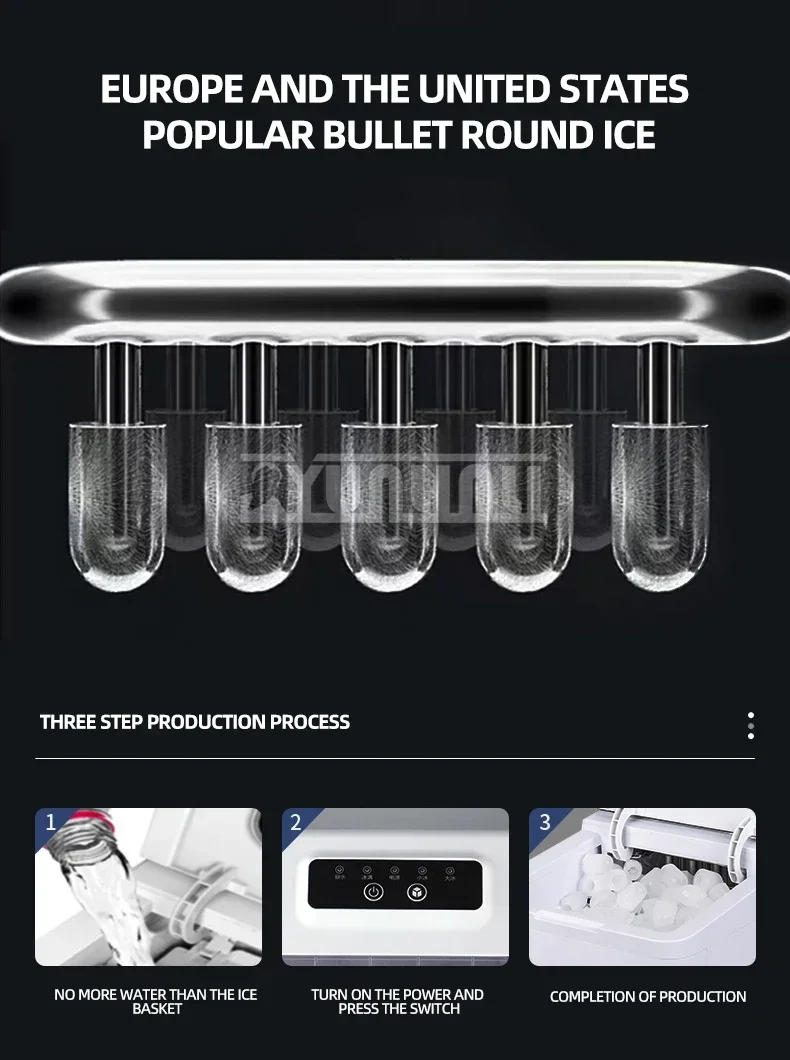 Description Picture 5 of itemCommercial Countertop Ice Maker Machine,Auto-Cleaning Portable Ice Maker,Kitchen Appliance