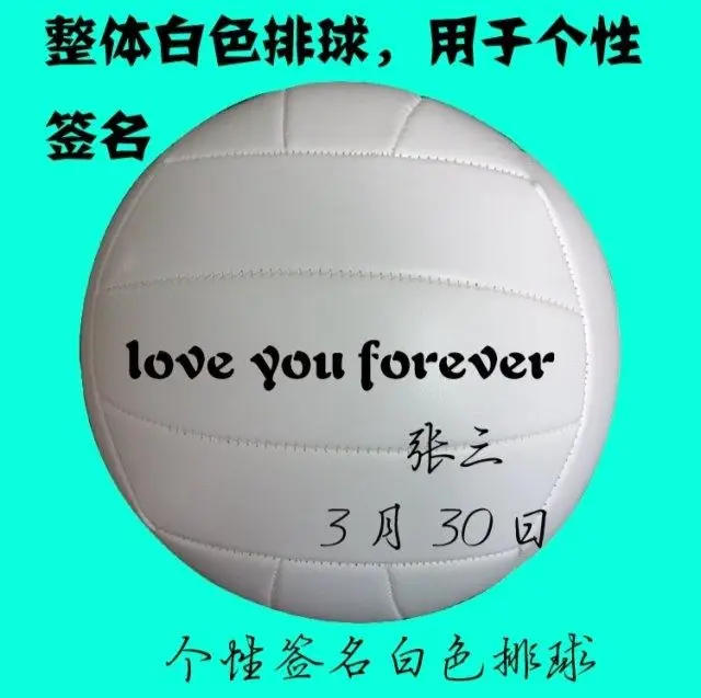 Description Picture 2 of itemPremium Signature Volleyball - PU Leather, High Bounce, White Volleyball Set  Team Sports
