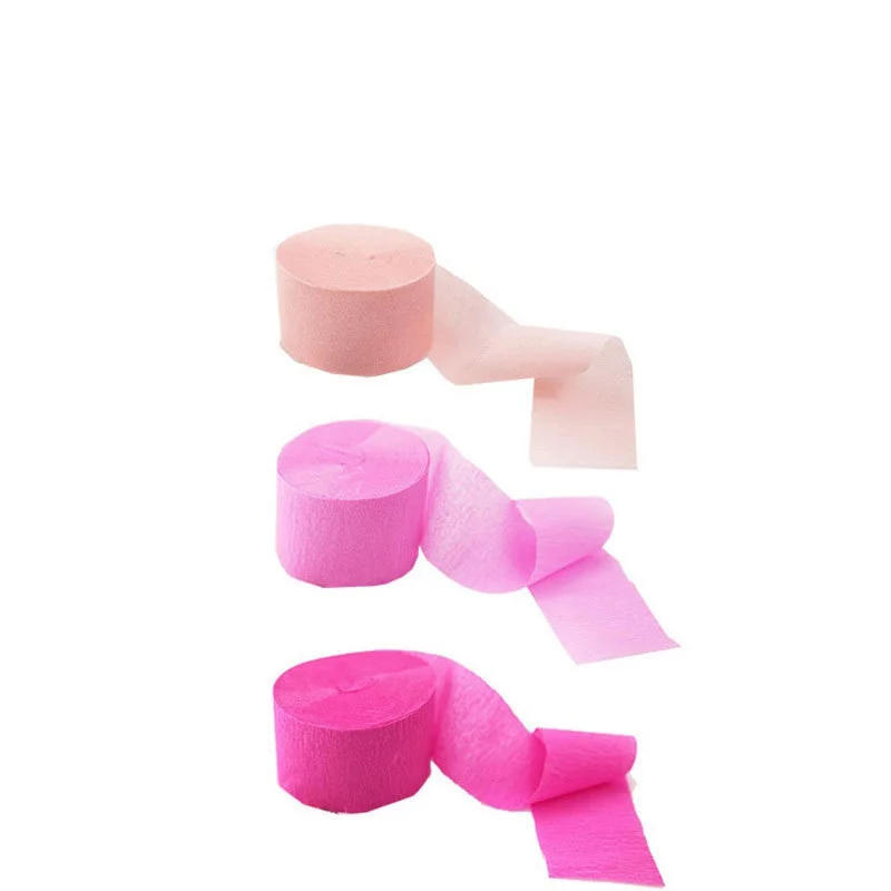 Description Picture 2 of item250x5/10/25cm Roll Crinkled Crepe Paper decorative Flower for easter children's day party kid child DIY handmade creative papers