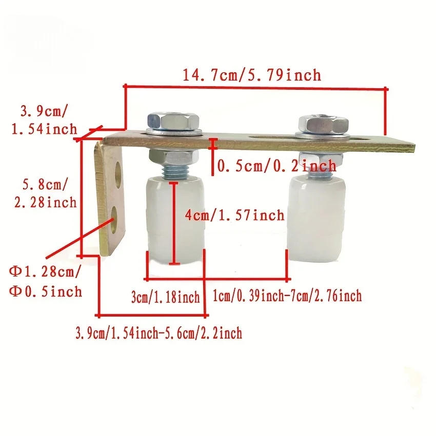 Description Picture 3 of item1pc Nylon Guide Wheels For Sliding Doors High Quality Sliding Door Wheels With Screws Door Guide Rollers Door Roller Accessories