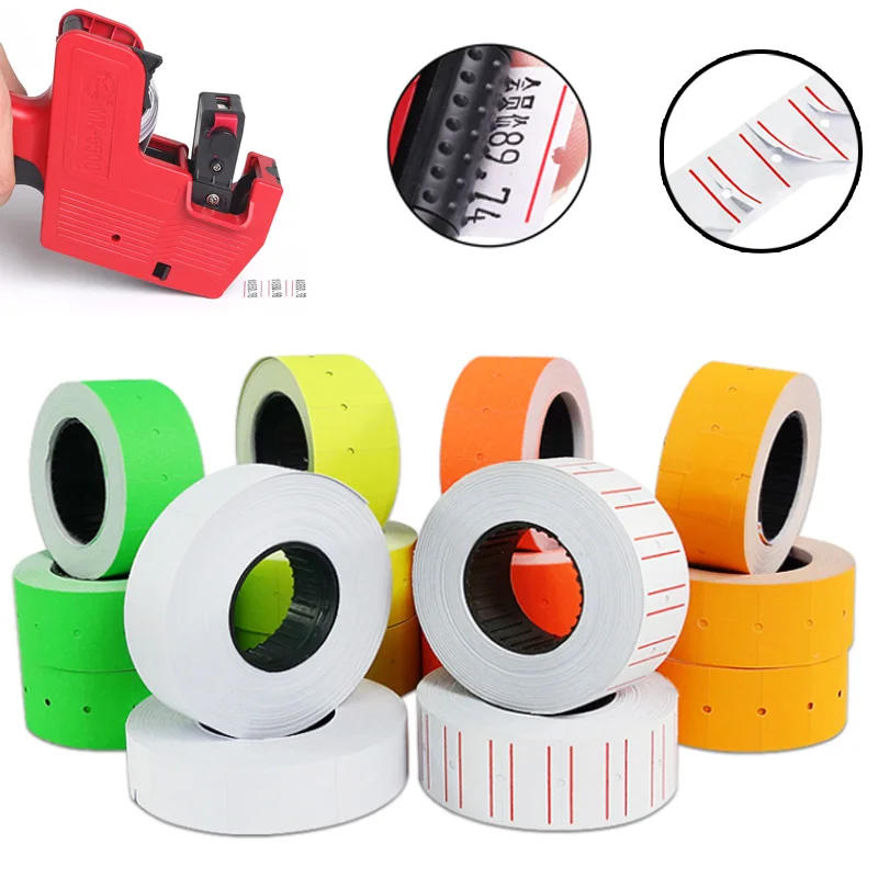 Description Picture 3 of item10 Rolls Price Label Single Line Price Label Tag Mark for MX-5500 Price Gun Labeller White 21mmX12mm Suitable for grocery