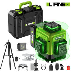 Lfine 4D 16 Lines 360°Self-leveling Laser Levels with Tripod and Suitcase Horizontal And Vertical Professional Laser Level Tool