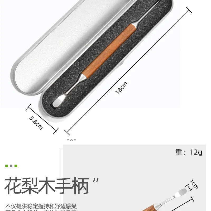 Description Picture 5 of itemStainless Steel Coffee Decorating Art Pen Wooden Handle Latte Pull Flower Needle Barista Tool Coffee Accessories Modeling Tool