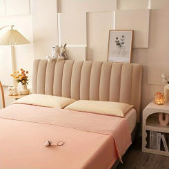 Luxury Soft Thick Velvet Bed Head Cover High Grade Short Plush Quilted Headboard Cover All-inclusive Bedside Protector Cover