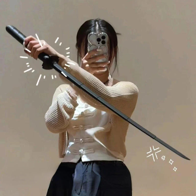 Description Picture 3 of item3D Printed Gravity Katana Telescopic Samurai Sword Retractable Stress Relief Toy Role Playing Props Decorative Crafts