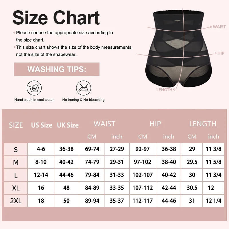 Description Picture 5 of itemHigh Waisted Body Shaper X-shaped Girdles Tummy Control Shapewear Panties Slimming Waist Trainer Butt Lifter Underwear Shapers