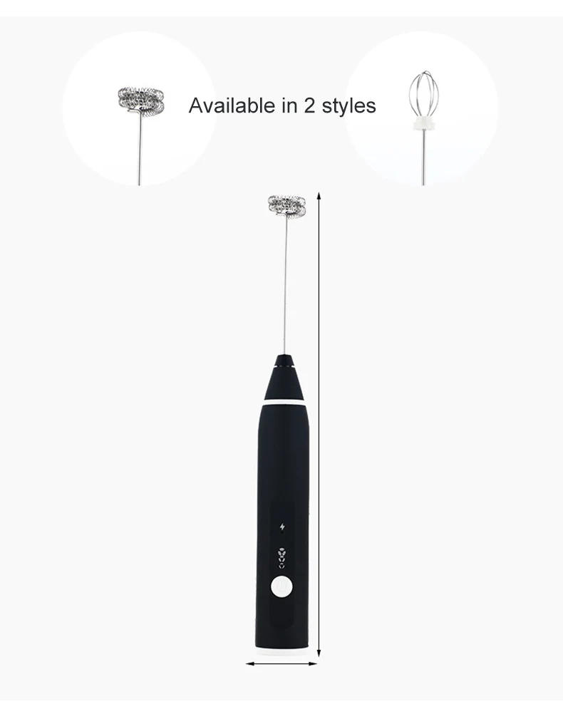 Description Picture 4 of itemMilk Frothers USB Rechargeable Portable Blender Foamer High Speeds Drink Maker Whisk Mixer For Coffee Cappuccino Cream