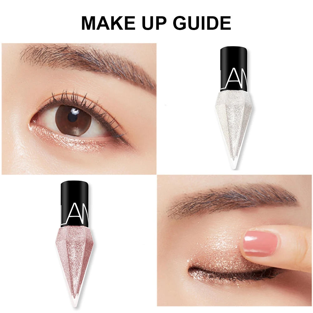 Description Picture 6 of itemLiquid Eyeliner Professional Shiny Eye Liners Cosmetics for Women Pigment Silver Rose Gold Color Liquid Glitter Eyeliner