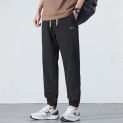 New Ice Silk Casual Pants for Men's Loose Trendy Leggings Versatile Thin Men's Pants