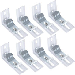 4Pcs Vertical Blind L Bracket Louver Curtain Bracket Clips Shutters Side Mounted Top Mounted Bracket Window-Dressing Hardware