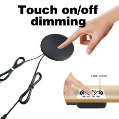 12V24V Smart Touch Dimmer Switch LED Dimmable 80mm Wood Panel PWM Technology Sensor Light Control for Home/Commercial Automation
