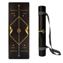 Eco-Friendly Screen Printed Natural PU Rubber Yoga Mat, Wholesale Gym Mats Rubber Flooring, High-Quality Yogamat