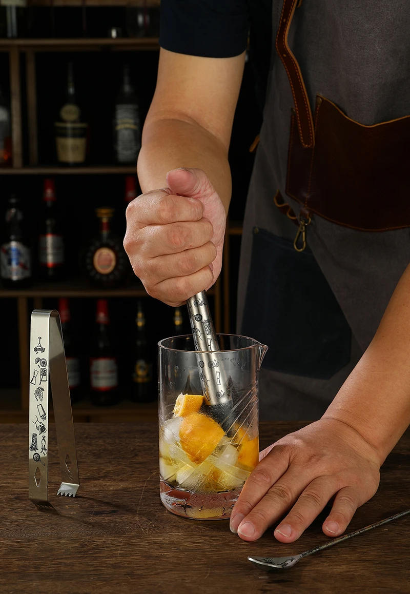 Description Picture 3 of itemStainless Steel Cocktail Muddler and Mixing Spoon Home Bar Tool Set - Create Delicious Mojitos and Other Fruit Based Drinks