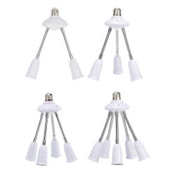 Durable E27 LED Lamp White Base Adjustable Rotary Light Bulb Socket Holder Adapter Converter Easy To Use for Home Hotel
