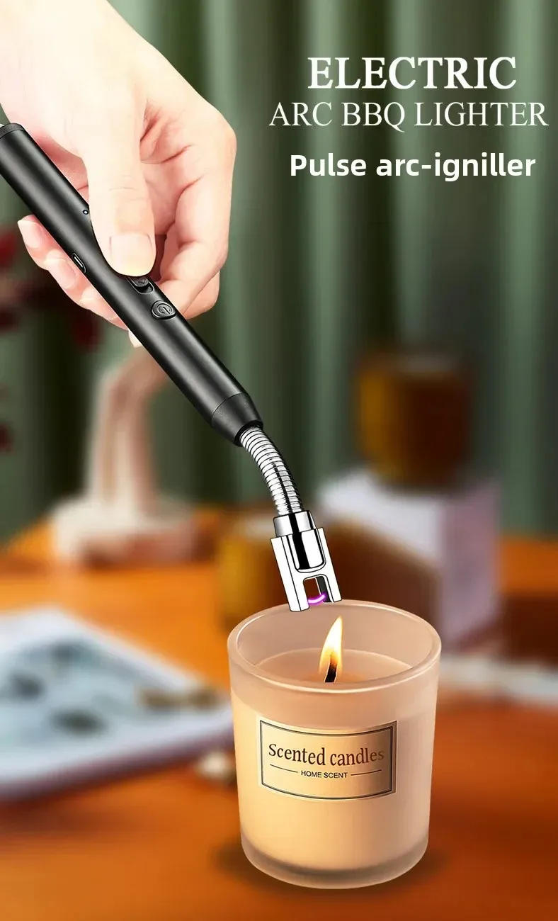 Description Picture 2 of itemNew Candle Kitchen BBQ Electric Lighter USB Rechargeable Plasma Electronic Arc Lighter