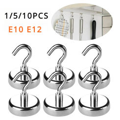 10/5/1 Item Magnet Magnetic Hook Up Metal Iman Strong Keys Hanger Home Kitchen Bathroom Accessories Storage Tidy Garden Hooks