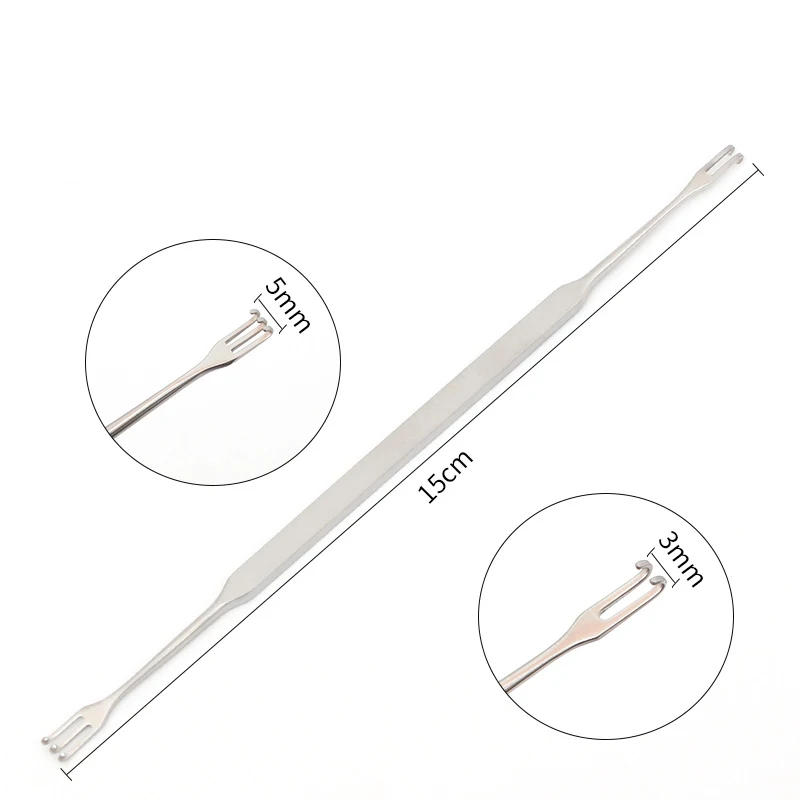 Description Picture 4 of itemEyelid Retractor Lacrimal Sac Retractor Rake Double Head Double Claws Beauty Plastic Surgery Double Eyelid